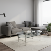 Double Layers Glass Table